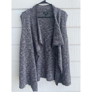 gray Jones New York Sweater Vest with ruffle front  L